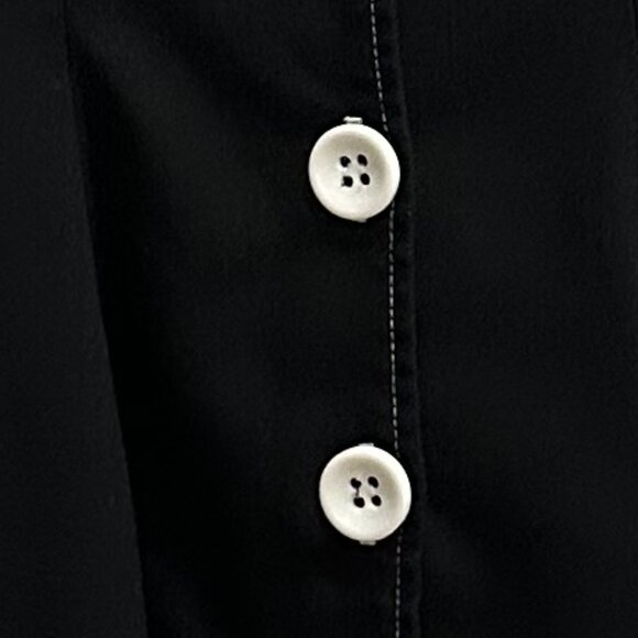 jeu illimite womens Black Dress with large ivory buttons - Picture 8 of 8